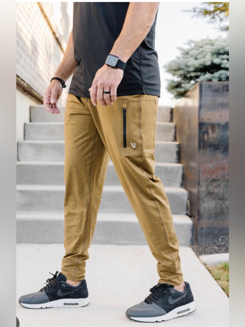 VUORI Sunday Performance Joggers Men's XL Tabacco Heather Athleisure Pants V416
